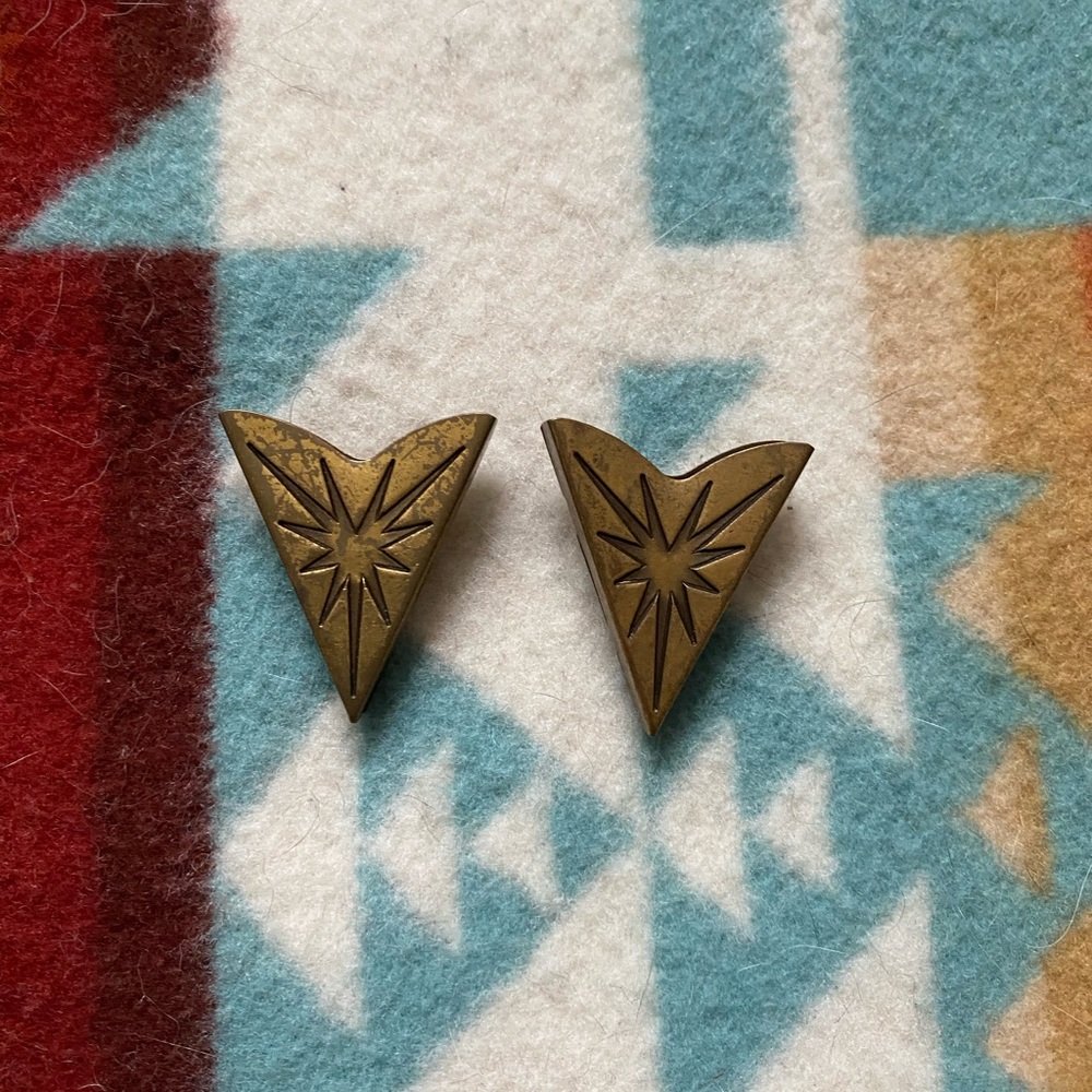 Western Brass Collar Cuffs